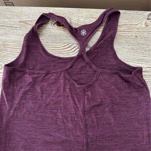 Gaiam jenna ruched marked tank - burgundy - medium